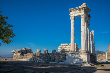 Trajan temple in ancient city of Pergamon in Turkey.