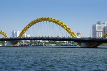famous dragon bridge in da nang