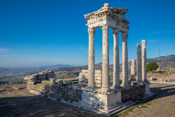 Trajan temple in ancient city of Pergamon in Turkey.