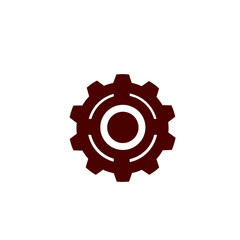 Gear or cog icon on white background.
