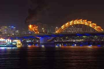 famous dragon bridge in da nang