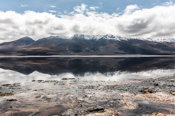 valley with volcanic landscapes in san pedro de atacama chile