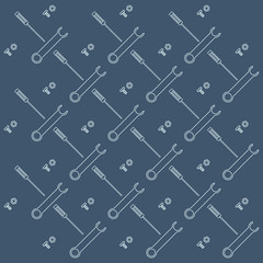 Workshop and Garage Equipment Icon Vector Pattern Seamless for Background and Set