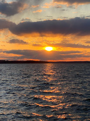 sunset over the lake