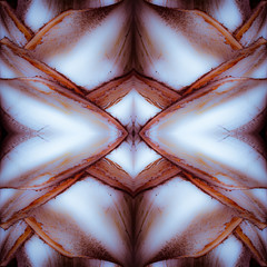 Abstract Mosaic Background ilustration, symmetrical kaleidoscope pattern, geometric mandala graphic design - 339653985