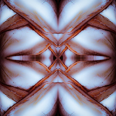 Abstract Mosaic Background ilustration, symmetrical kaleidoscope pattern, geometric mandala graphic design - 339654331
