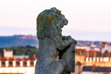 Lion on Cranford House in Dorset
