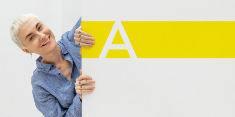 Girl with tattooed hands