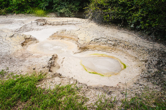 Hot and sulfur mud at volcano Rinc&oacute;n de la Vieja