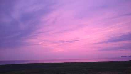 sunset in the mountains