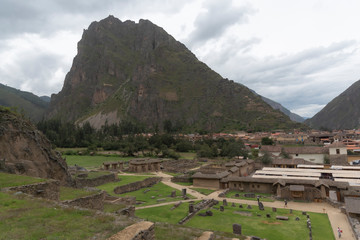 Fototapeta na wymiar Ollantaytambo archeology park in Peru