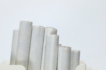 A few cigarettes slightly out of the box