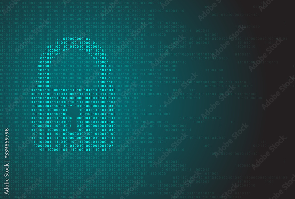 Poster Cyber security data privacy protection  information in network and Internet concept with icon of a lock over binary matrix digits background. Hacker attack lockout, data protection antivirus software