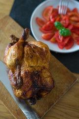 grilled chicken on cutting board