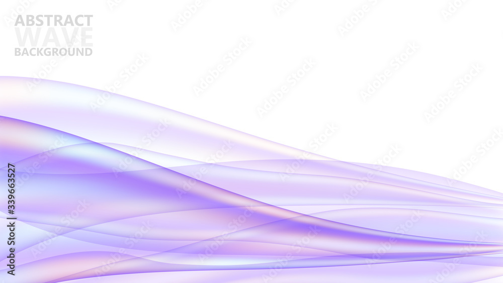 Aufkleber Abstract vector background with dynamic colorful waves. Modern color abstract background with blue wave curves. Vector template for website.