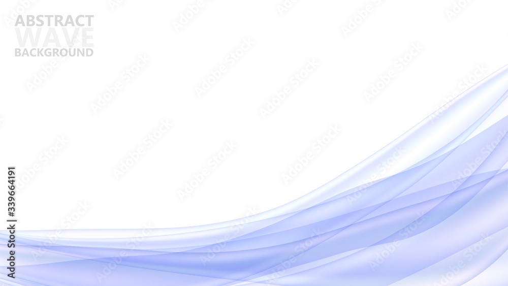 Aufkleber Abstract vector background with dynamic colorful waves. Modern color abstract background with blue wave curves. Vector template for website.