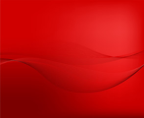 abstract red  background with thin  line. Minimal style wave pattern