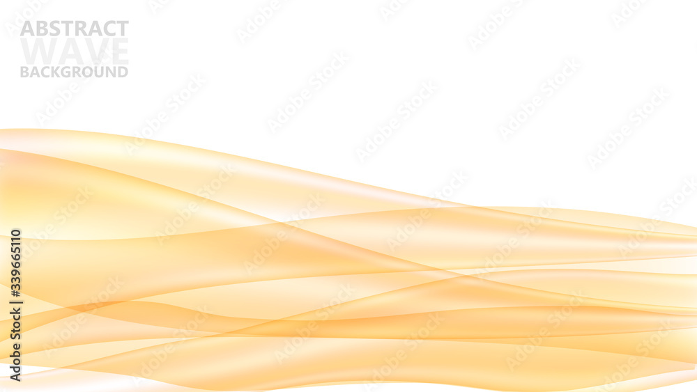 Poster Abstract vector background with dynamic colorful waves. Modern color abstract background with yellow wave curves. Vector template for website.
