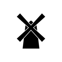 Simple Windmill icon isolated on white background
