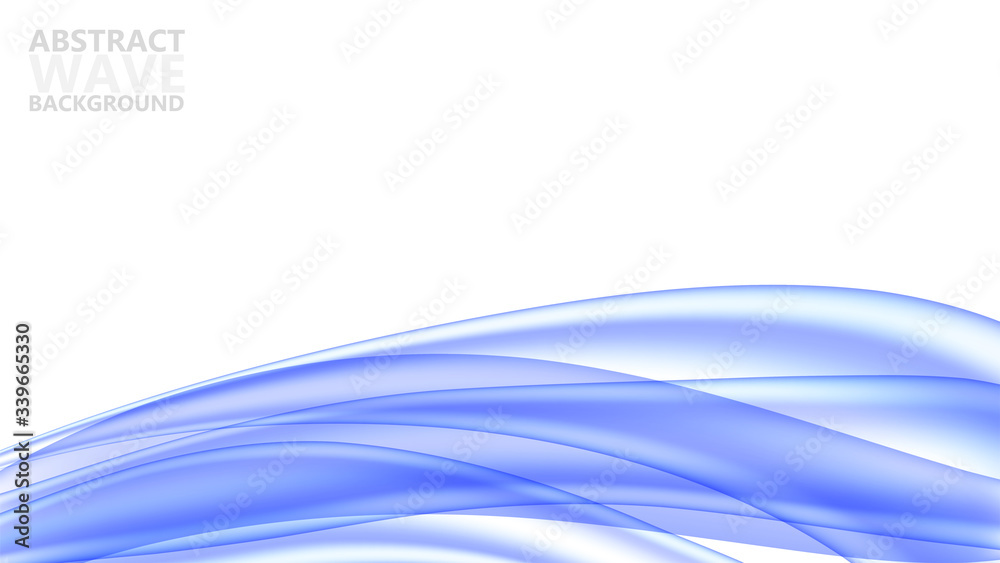 Aufkleber Abstract vector background with dynamic colorful waves. Modern color abstract background with blue wave curves. Vector template for website.