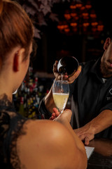 alcoholic cocktails and fruit drinks