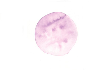 Watercolor abstract lilac stain background