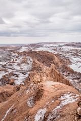 Fototapeta premium valley with volcanic landscapes in san pedro de atacama chile
