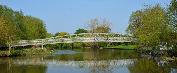 Coneygeare Bridge crossing the River Great Ouse at St Neots Cambridgeshire.