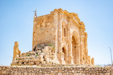 Obraz premium Ancient Roman Ruins at Gerasa in Jerash, Jordan