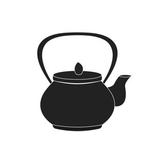 Teapot simple icon. Hot drink sign. Fresh beverage in kettle symbol. Quality design elements. Classic style. Vector
