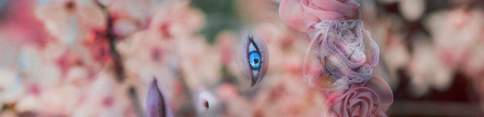 Artistic portrait of a blue-eyed woman

