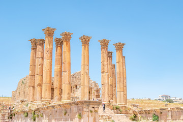 Ancient Roman Ruins at Gerasa in Jerash, Jordan