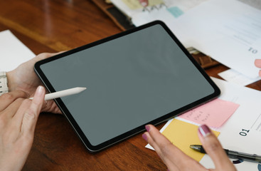 Tablet screen mockup