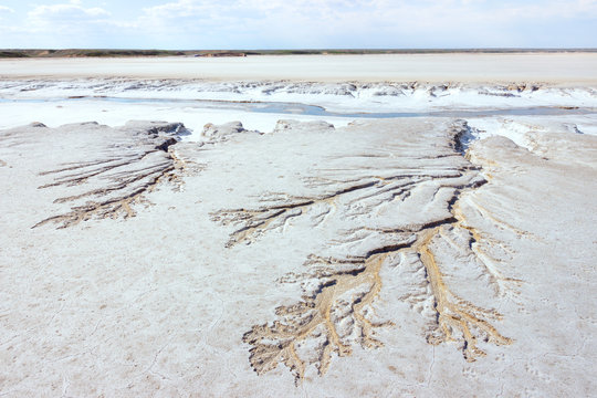 Solt mining in the amaizing lake Baskunchak