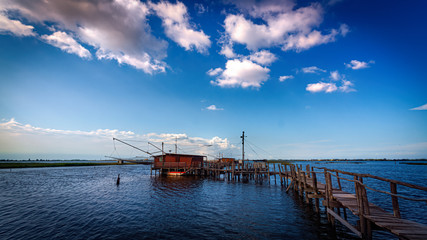 Valli di Comacchio, casotto di pesca, Emilia Romagna, Italy