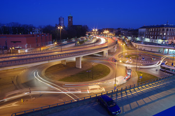 Fototapeta na wymiar city Cracow traffic