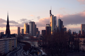 Naklejka na ściany i meble Skyline Frankfurt
