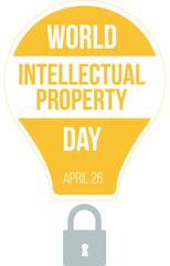 World Intellectual Property Day Vector Illustration, light