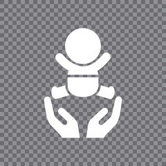 Human newborn baby, toddler or infant flat icon for apps and websites