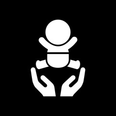 Human newborn baby, toddler or infant flat icon for apps and websites