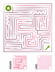 Pink Maze (Labyrinth) with answer