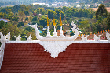 A beautiful view of wat huai pla kang buddhist temple at Chiang Rai, Thailand.