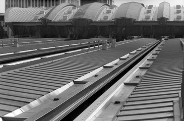Fototapeta premium Metal train station roof