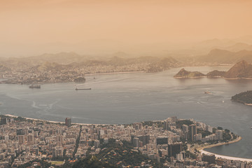 Sunset overview of Rio de Janeiro