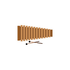 xylophone color illustration icon on white background