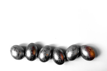 Happy Easter during the World Widespread Pandemic 2020. Beautiful, vibrant eggs for the holiday.