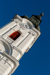 Fototapeta na wymiar Baroque style calvinist church in Szabadszallas, Hungary