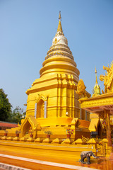 Fototapeta premium A beautiful view of buddhist temple at Chiang Rai, Thailand.