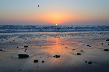 sunset on the beach