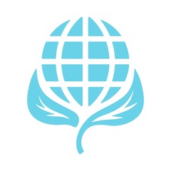 Green Earth icon. Planet ecology sign. Global warming concept.
